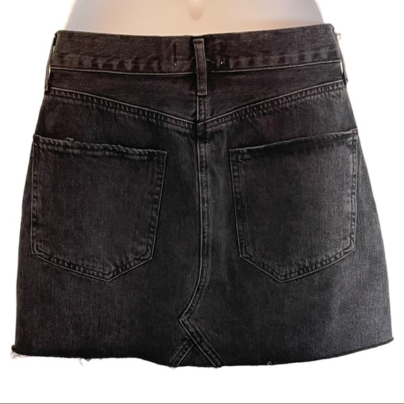 Agolde Quinn Revolve High Rise Button Fly Denim Mini Skirt - Picture 6 of 16